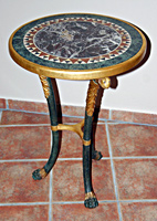 Empire Tisch mit Pietra Dura Platte